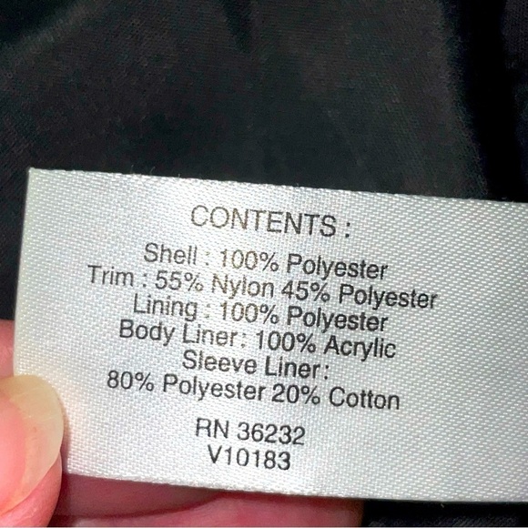 Gallery Black Pea Coat with Hood - Size Small - Picture 11 of 13